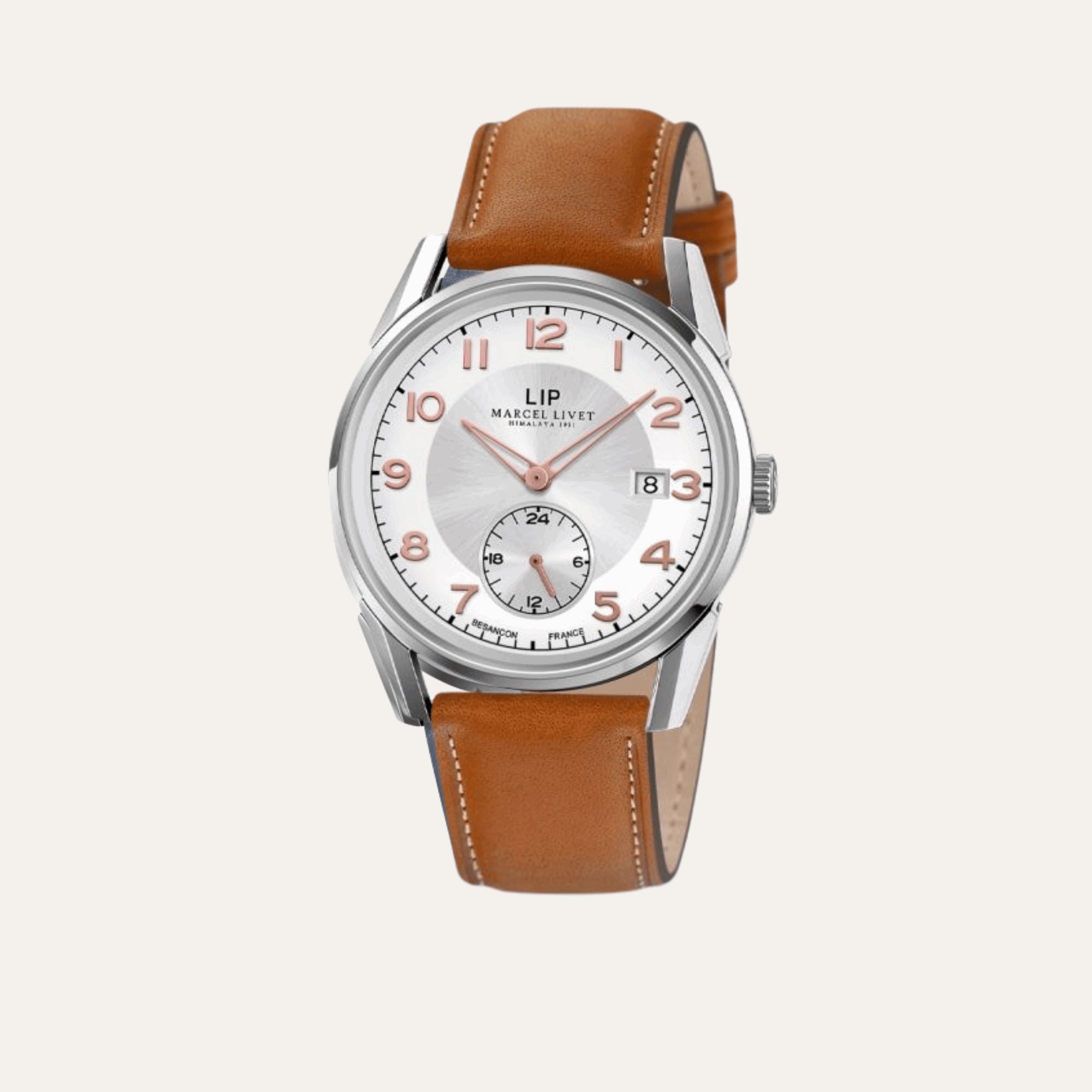 Montre Homme LIP Himalaya 40 MM 670028 Automatic en Cuir